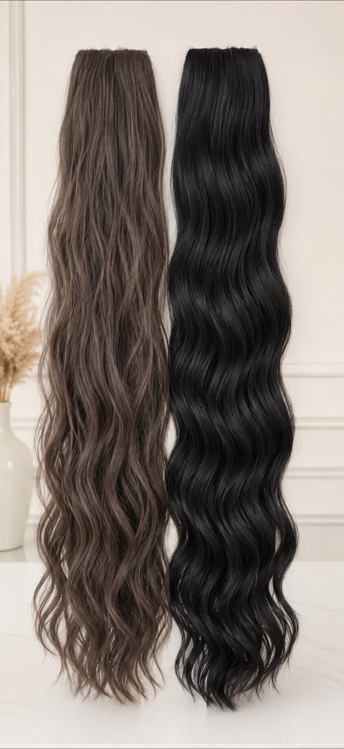 SMJ Hair Natural Wave texture — loose natural wave extension bundles.