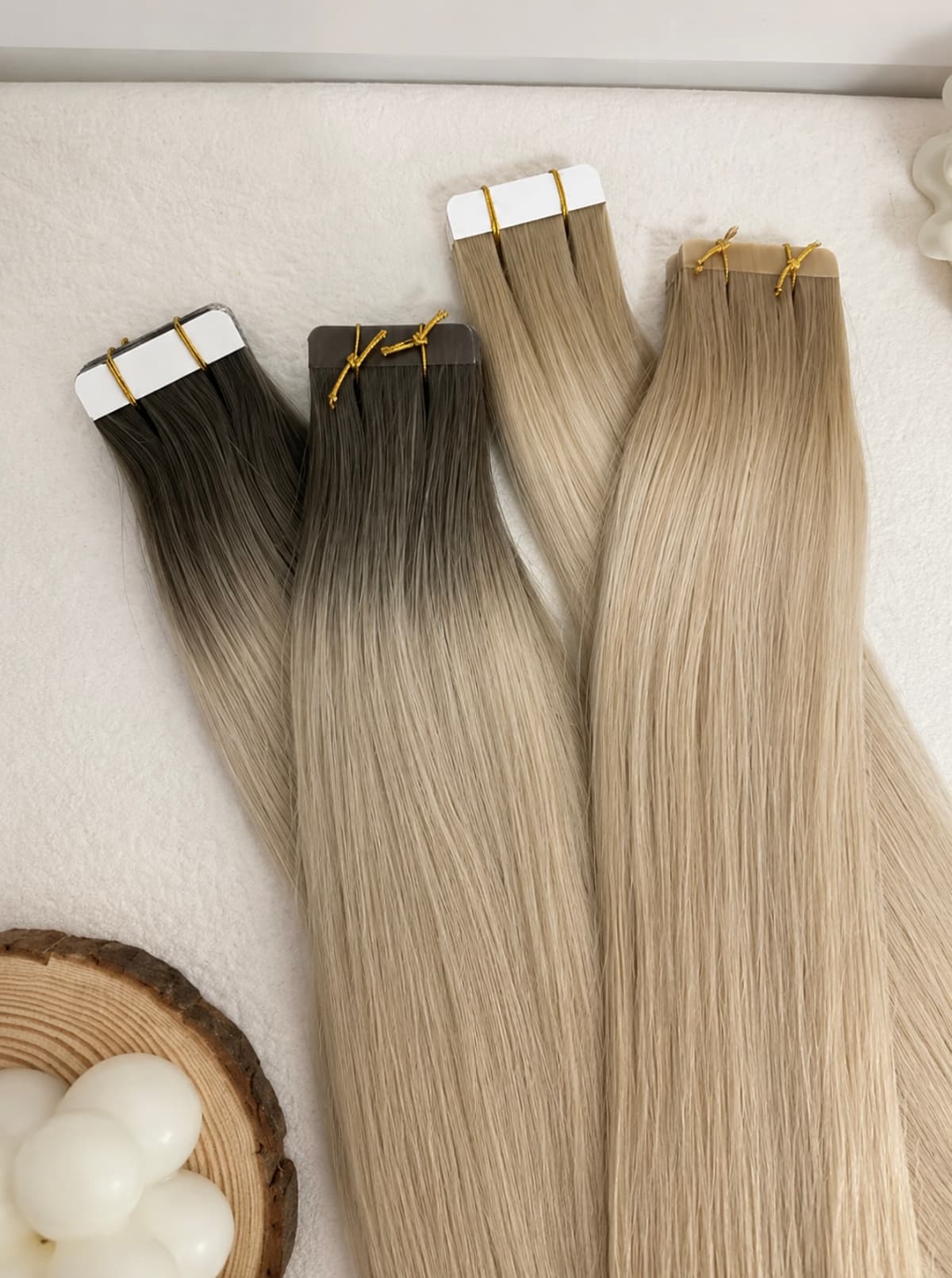 SMJ Hair Straight texture — smooth straight extension bundles.
